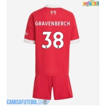 Camisa de time de futebol Liverpool Ryan Gravenberch #38 Replicas 1º Equipamento Infantil 2025-26 Manga Curta (+ Calças curtas)